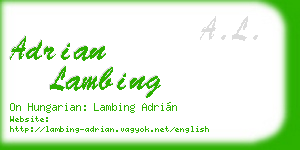 adrian lambing business card